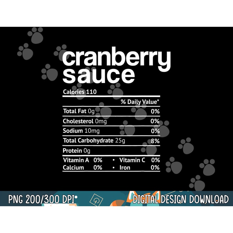 Cranberry Sauce Nutrition Funny Thanksgiving Christmas food png,sublimation copy.jpg
