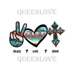 Peace Love Jesus Cowhide Png