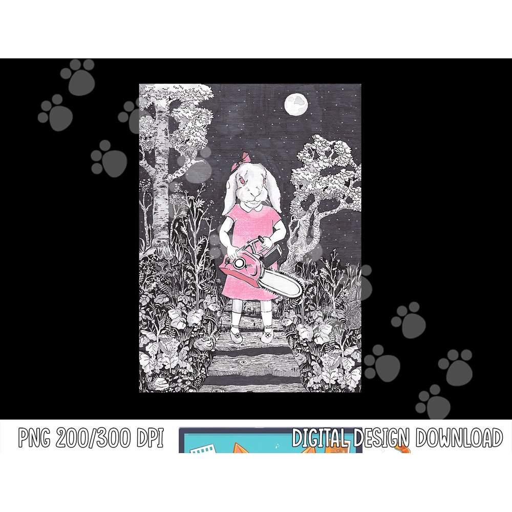 Creepy Chainsaw Bunny Goth Gothic Halloween Horror Darkness png, sublimation copy.jpg