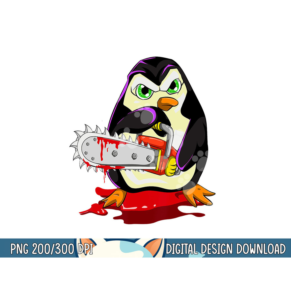 Creepy Halloween Costume Bloody Chainsaw Penguin png, sublimation copy.jpg