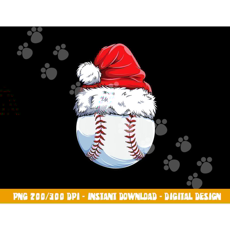 Christmas Baseball Ball Santa Hat Xmas Boys Catcher Pitcher png, sublimation copy.jpg