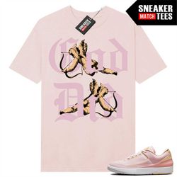 seersucker 2s shirts to match sneaker match tees light pink 'god did'