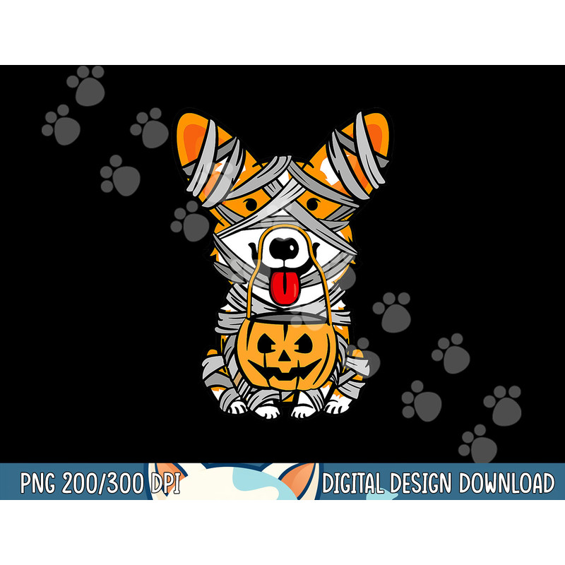 Cute Halloween Costume Welsh Corgi Mummy Dog Lover Design png, sublimation copy.jpg