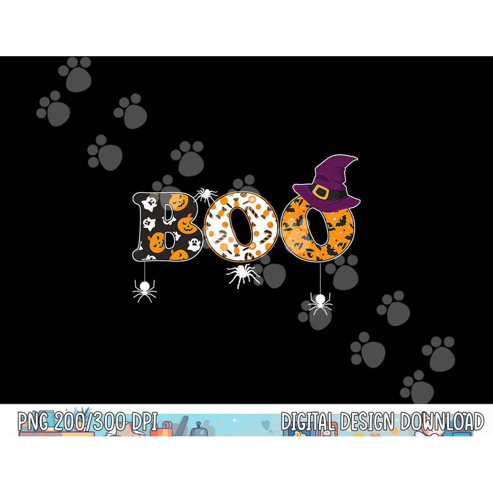 Boo Halloween Costume With Spiders And Witch Hat png, sublimation copy.jpg