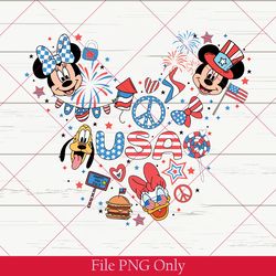 cute disney 4th of july png, mickey and friends independence day png, disney patriotic, disney balloons usa flag png