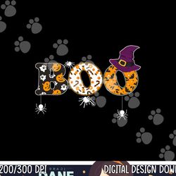 boo halloween costume with spiders and witch hat png, sublimation copy