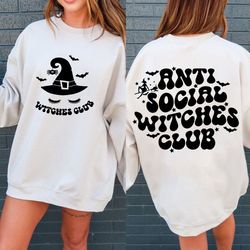 Anti Social Witches Club SVG, Halloween Svg, Halloween Png, Spooky Vibes PNG, Halloween Vibes, Spooky Witch Svg, Witchy
