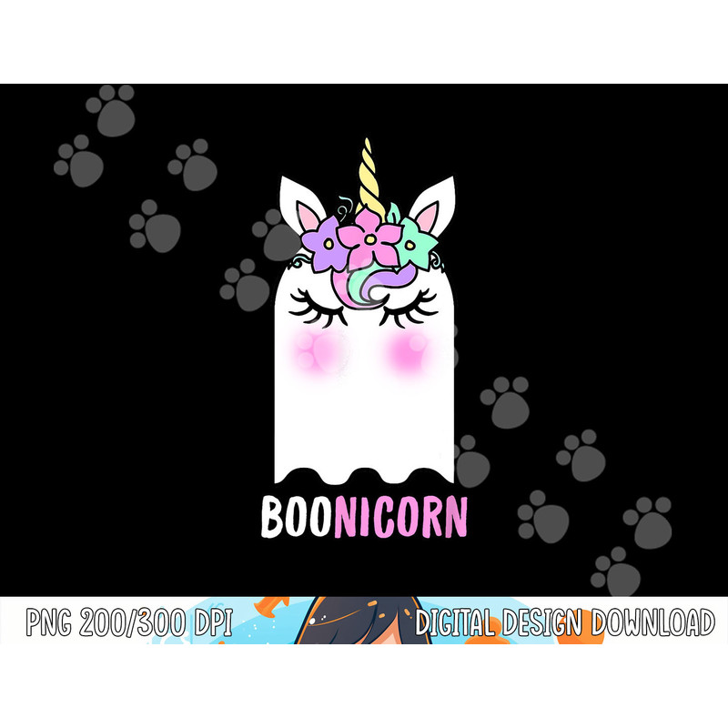 Boonicorn Unicorn Ghost, Unicorn Halloween Shirt for Girls png, sublimation copy.jpg