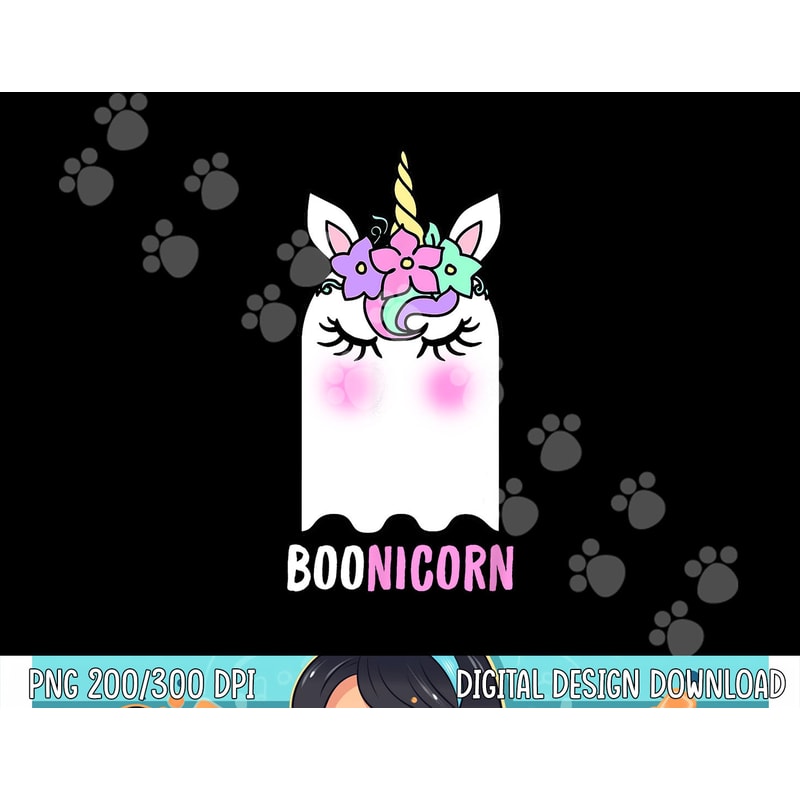 Boonicorn Unicorn Ghost, Unicorn Halloween Shirt for Girls png, sublimation copy.jpg