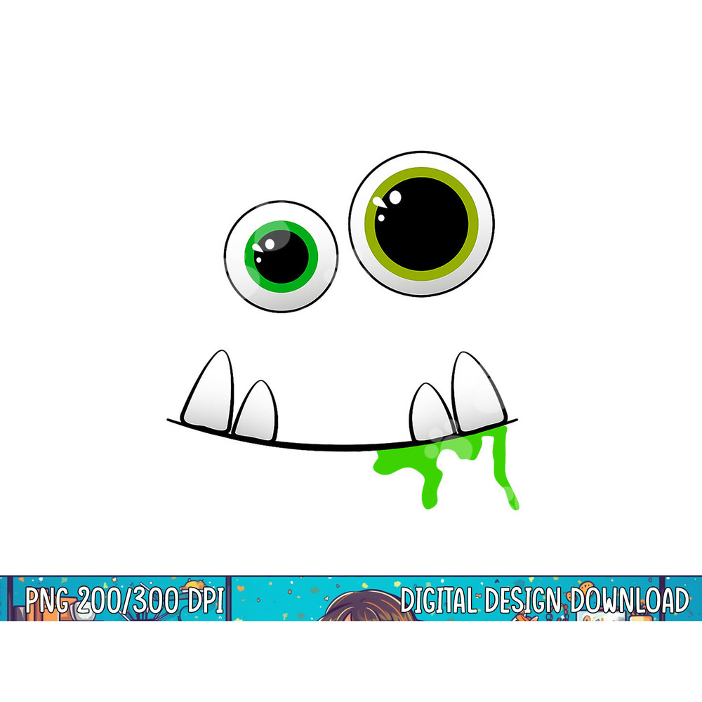 Cute Monster Face Halloween Group Costume Gift Tee png, sublimation copy.jpg