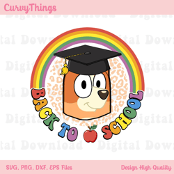 bingo back to school png, first day of school png, bluey and bingo school png