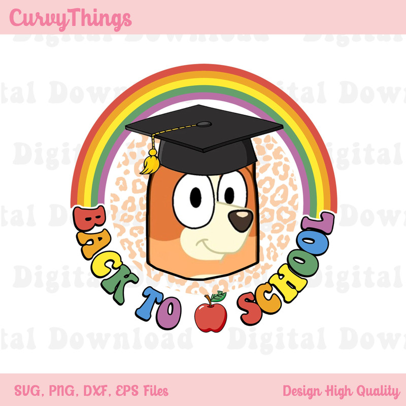 Bingo Back To School Png, First Day Of School Png, Bluey And Bingo School Png - 1.jpg