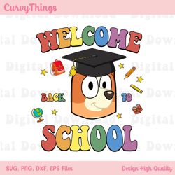 bingo welcome back to school png, bluedog and bingo first day of school png, bingo school png