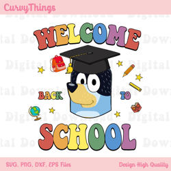 bluedog welcome back to school png, bluedog and bingo first day of school png, bluedog school png