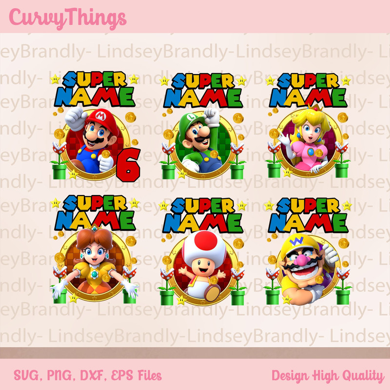 Bundle Mario Birthday Boy Png, Birthday Party Family Png, Family Matching Png - 1.jpg