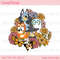 Floral Bluey And Friend Halloween Png, Bluey Trick Or Treat Png, Bluey Funny Halloween Png - 1.jpg