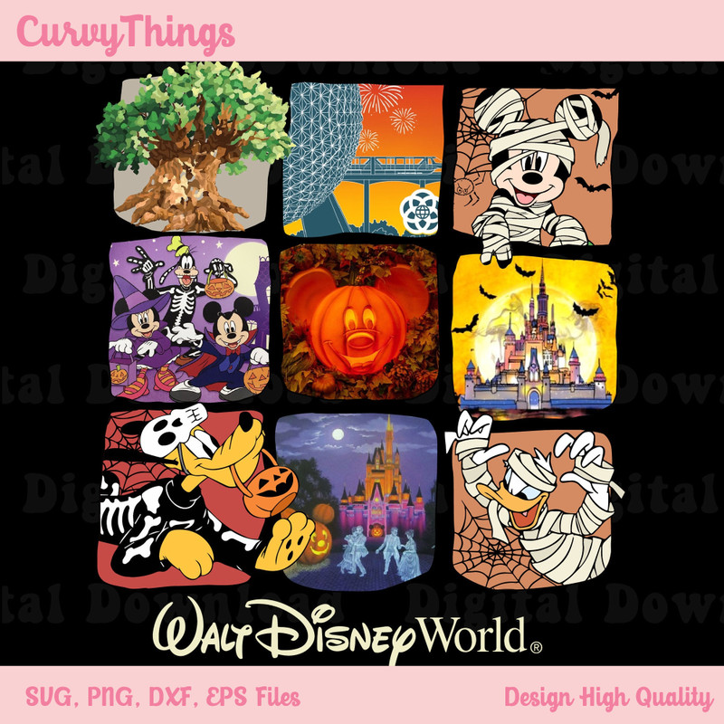 Mickey And Friends Halloween Png, Halloween Masquerade Png, Trick Or Treat Png, Spooky Vibes Png, Magic Kingdom Png - 1.jpg
