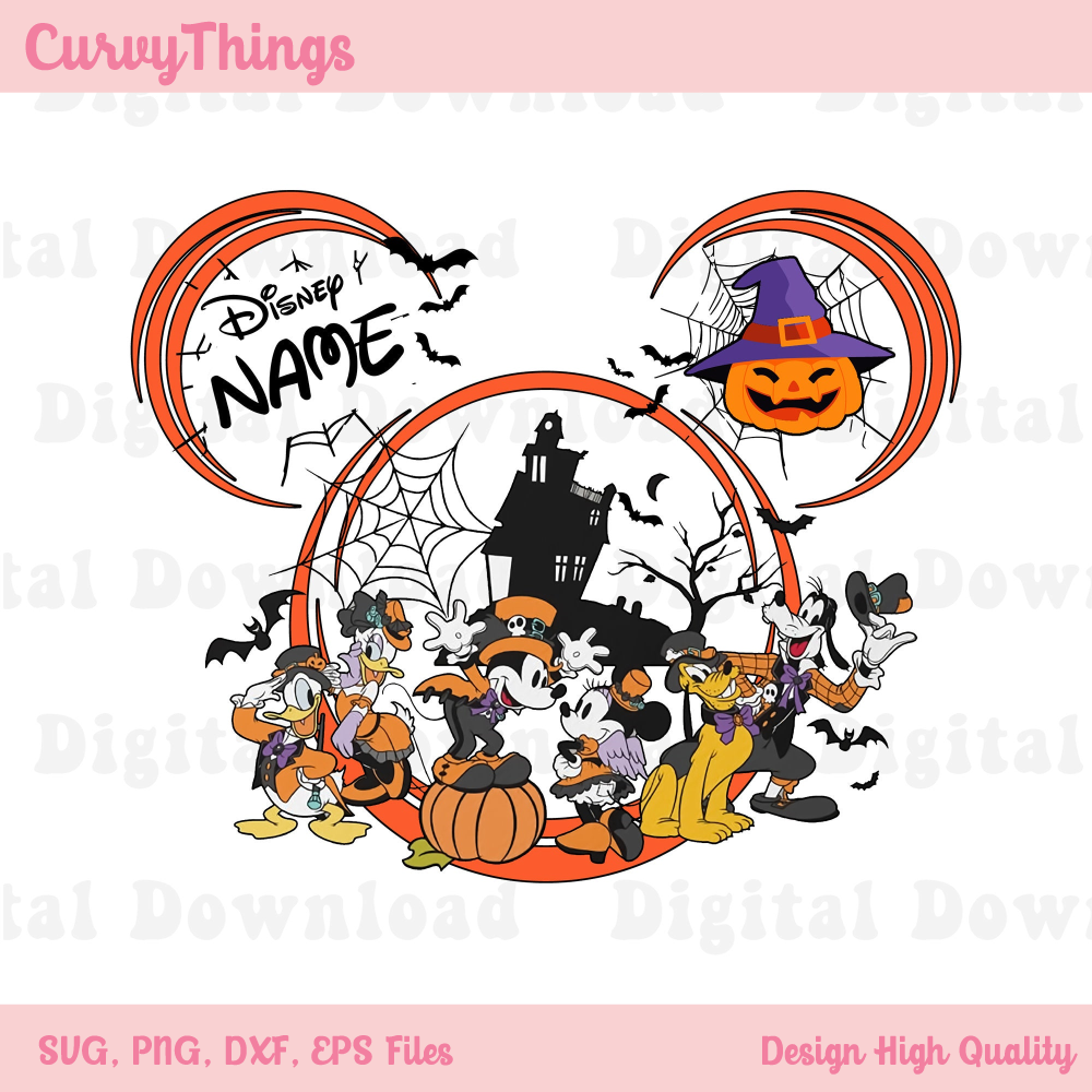 Personalize Mickey And Friends Halloween Png, Mickey Pumpkin Png, Trick Or Treat Png - 1.jpg