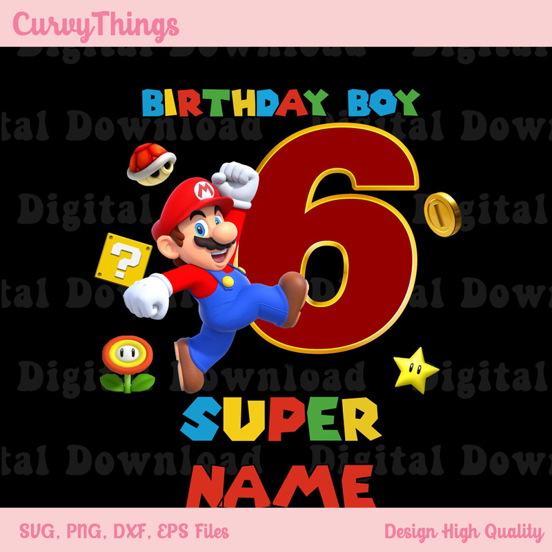 Personalized Mario Birthday Boy Png, Birthday Party Family Png, Gift For Kids Png - 1.jpg