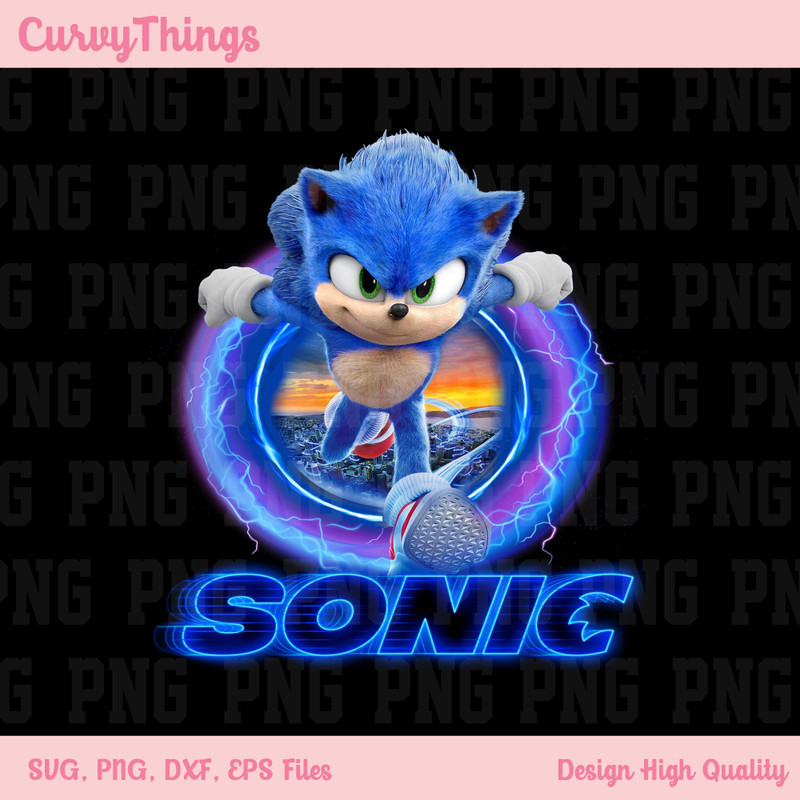 Sonic PNG, Sonic The Hedgehog Png, Gaming Png, Digital Download - 1.jpg