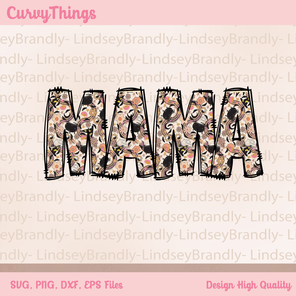 Spooky Mama Png, Retro Halloween Mama Png, Groovy Halloween Mama Png - 1.jpg