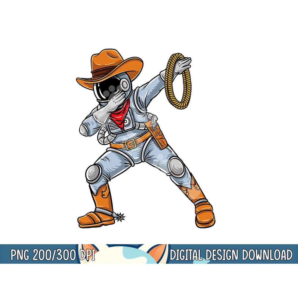 Dabbing Astronaut Cowboy Space Halloween png, sublimation copy.jpg