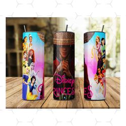 princess disney 20oz skinny tumbler wrap png, disney png, princess tumbler png, princess png, princess disney png, princ