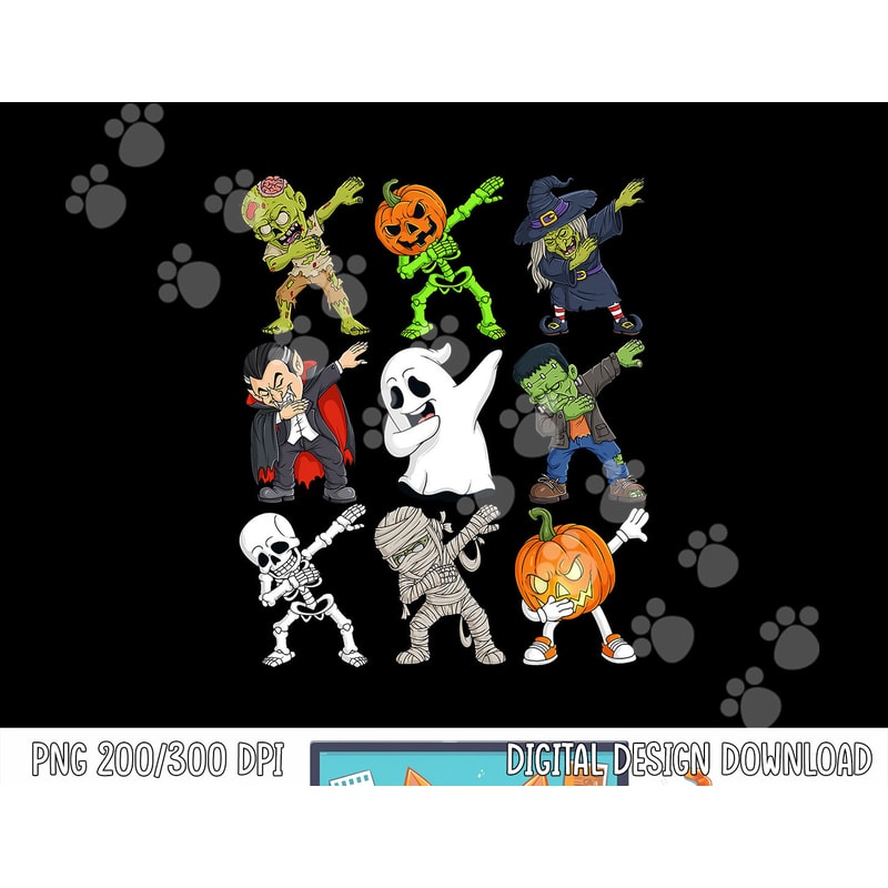 Dabbing Halloween Skeleton Zombie Scary Pumpkin Vampire Boys png, sublimation copy.jpg