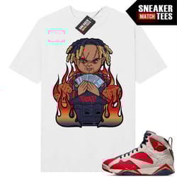 trophy room 7s shirts to match sneaker match tees white 'trap chucky'