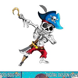 dabbing pirates skeleton eye flap pirate ship halloween png, sublimation copy