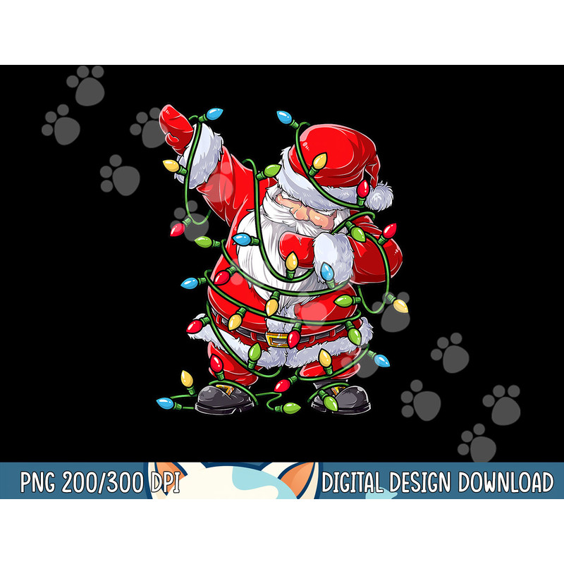 Dabbing Santa Christmas Tree Lights Xmas Gifts Boys Kids Dab png,sublimation copy.jpg