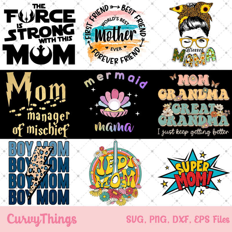 Jedi Mom Png, Super Mom Png, Blessed Mama Png, Boy Mom Png, Mermaid Mama Png, Star Wars Mom Png, World's best mother Png - 1.jpg