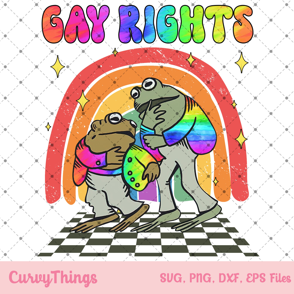 LGBT Say Gay Frog & Toad Say Gay Rights Png, Lgbt Rights Funny Lgbt Rainbow Pride, LGBT Pride Month Gay Lesbian Png - 1.jpg