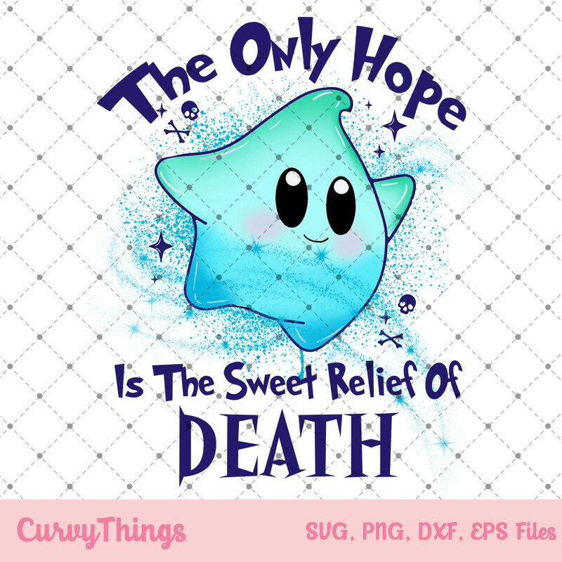 Luma Star The Only Hope is The Sweet Relief of Death Png, Super Mario Bros Png, Luma Galaxy Blue 2023 Png, Movie Lumalee Blue Png - 1.jpg