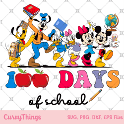 mickey 100 days of school png, mickey and friends png, happy