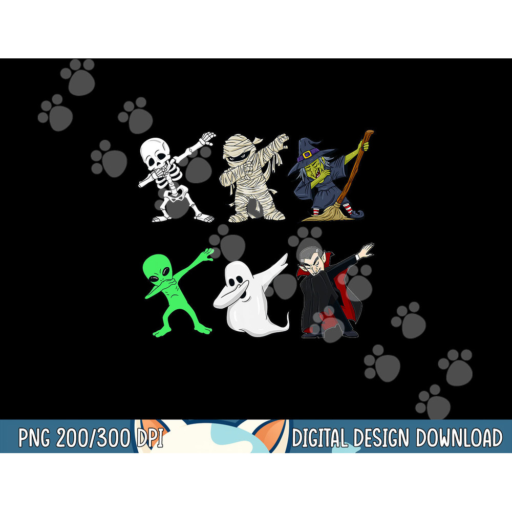 Dabbing Skeleton And Monsters Halloween Dracula Boys Kids png, sublimation copy.jpg