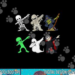 dabbing skeleton and monsters halloween dracula boys kids png, sublimation copy