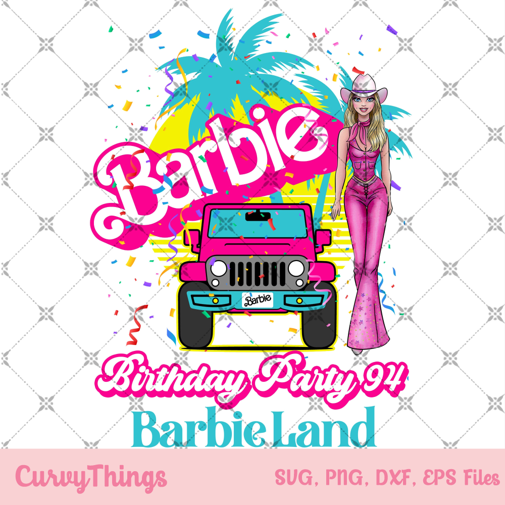 Retro Barb!e Birthday Party 1994 Png, Barb!e Png, Party Girls Png, Doll Baby Girl, Birthday Crew, Barbenheimer Girls Png - 1.jpg
