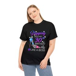 birthday girl shirt, customisable birthday shirt, stepping into my birthday boss girl shirt, june girl birthday shirt