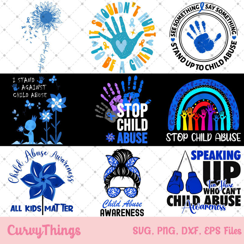 Stop Child Abuse Awareness Png, Child Abuse Warrior Png, Child Abuse Sunflower Png, In April We Wear Blue Png - 1.jpg