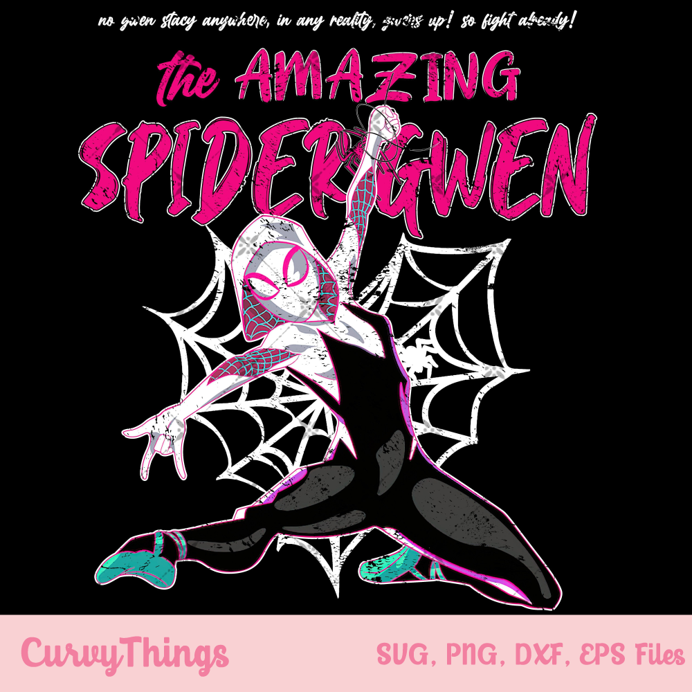 Vintage The Amazing Gwen Stacy Png, Gwen Stacy Across the Spider Verse 2023 Png, Gwendolyne Maxine Gwen Stacy Png - 1.jpg