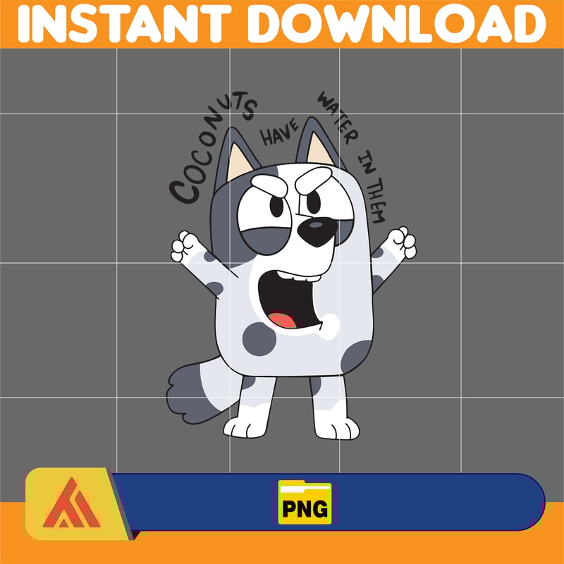 Funny Cartoon Png, Cousin Dog Png, Cute Dog Mufin Png, Cartoon Blue Dog Movie Png, Kids Shirt Design, Instant Download (2).jpg