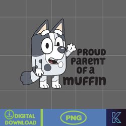 Funny Cartoon Png, Cousin Dog Png, Cute Dog Mufin Png, Cartoon Blue Dog Movie Png, Kids Shirt Design, Instant Download (