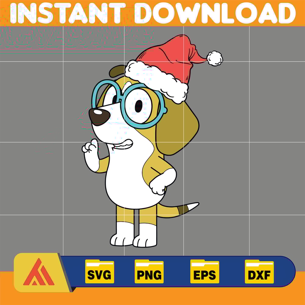 Merry Christmas Blue Dog Family SVG, family blue dog SVG, blue dog character, Blue dog cute svg, love bluey dog svg, Instant Download (16).jpg