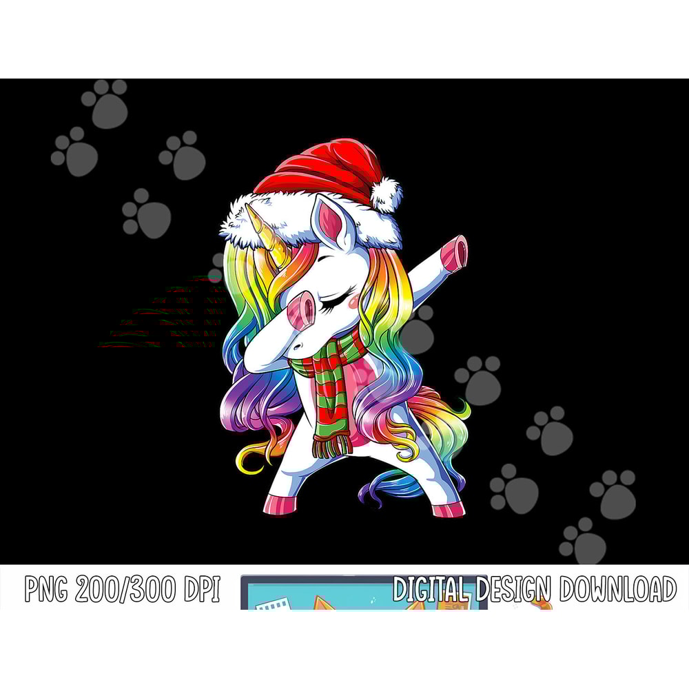 Dabbing Unicorn Santa Christmas Kids Girls Women Xmas Dab png,sublimation copy.jpg