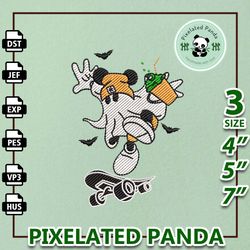 skateboarding creep it real embroidery design, spooky halloween embroidery machine design, hello spooky instant download