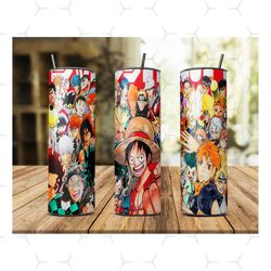 anime heroes tumbler design png, cartoon png, anime heroes tumbler, anime tumbler, one piece tumbler, naruto tumbler png