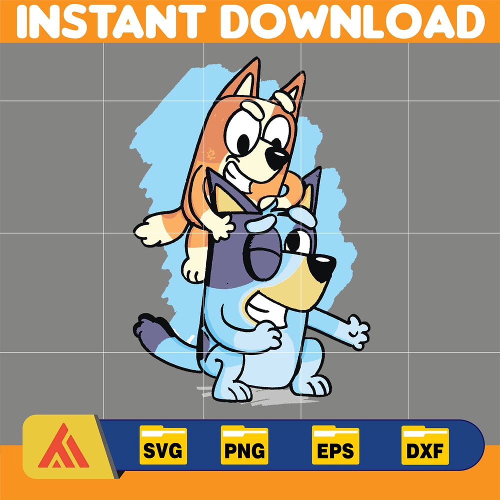 Merry Christmas Blue Dog Family SVG, family blue dog SVG, blue dog character, Blue dog cute svg, love bluey dog svg, Instant Download (8).jpg