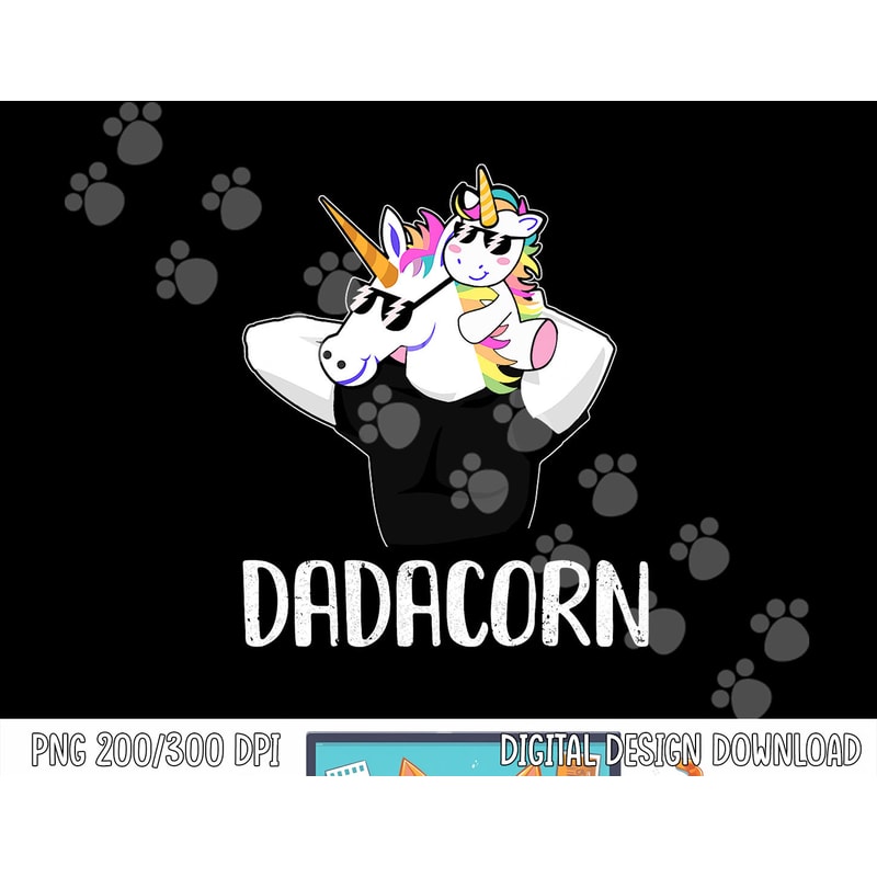 Dadacorn Unicorn Dad And Baby Christmas png,sublimation copy.jpg