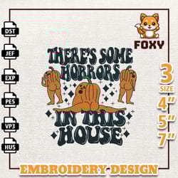 horrors in house embroidery design, pumpkin halloween embroidery file, scary pumpkin embroidery machine design, instant